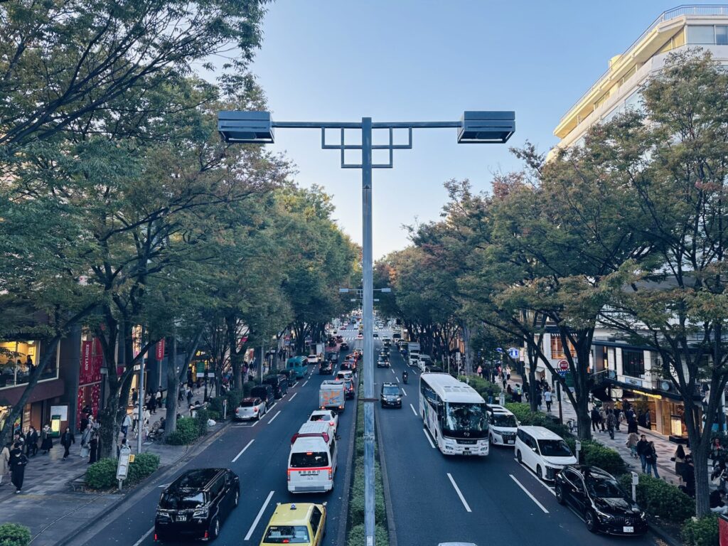 神宮前、原宿の様子