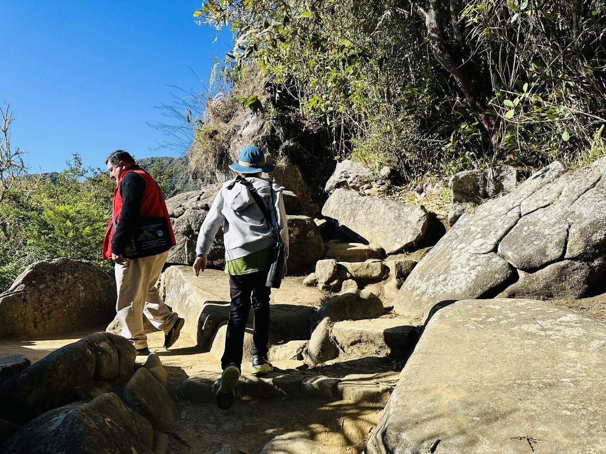 マチュピチュ遺跡内の登山の様子