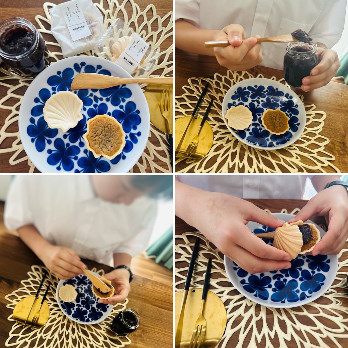 和洋折衷マドレーヌMONAKAを食べる子ども