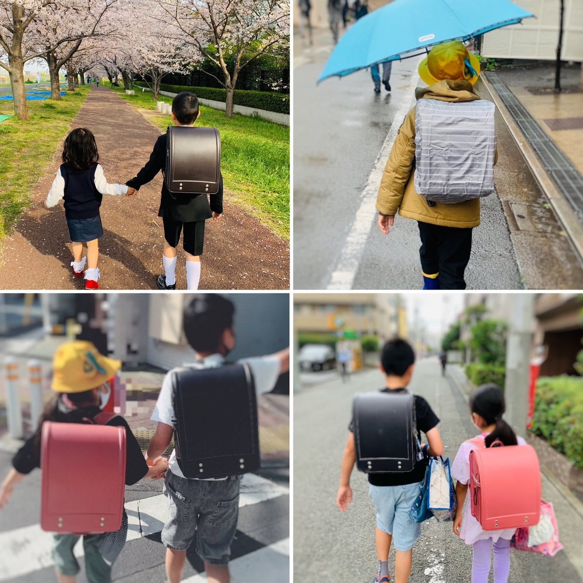 ランドセルを背負った子どもたちの成長の様子