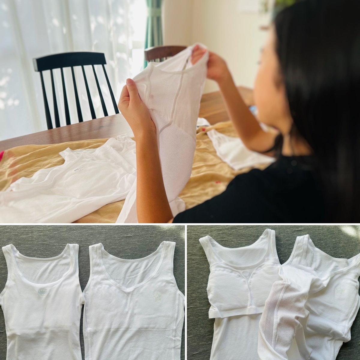 pied clair製品のバラエティ豊かなラインナップを手に取る小学生