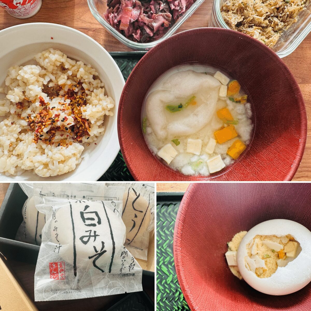 本田味噌本店｜一わんみそ汁を食べる様子